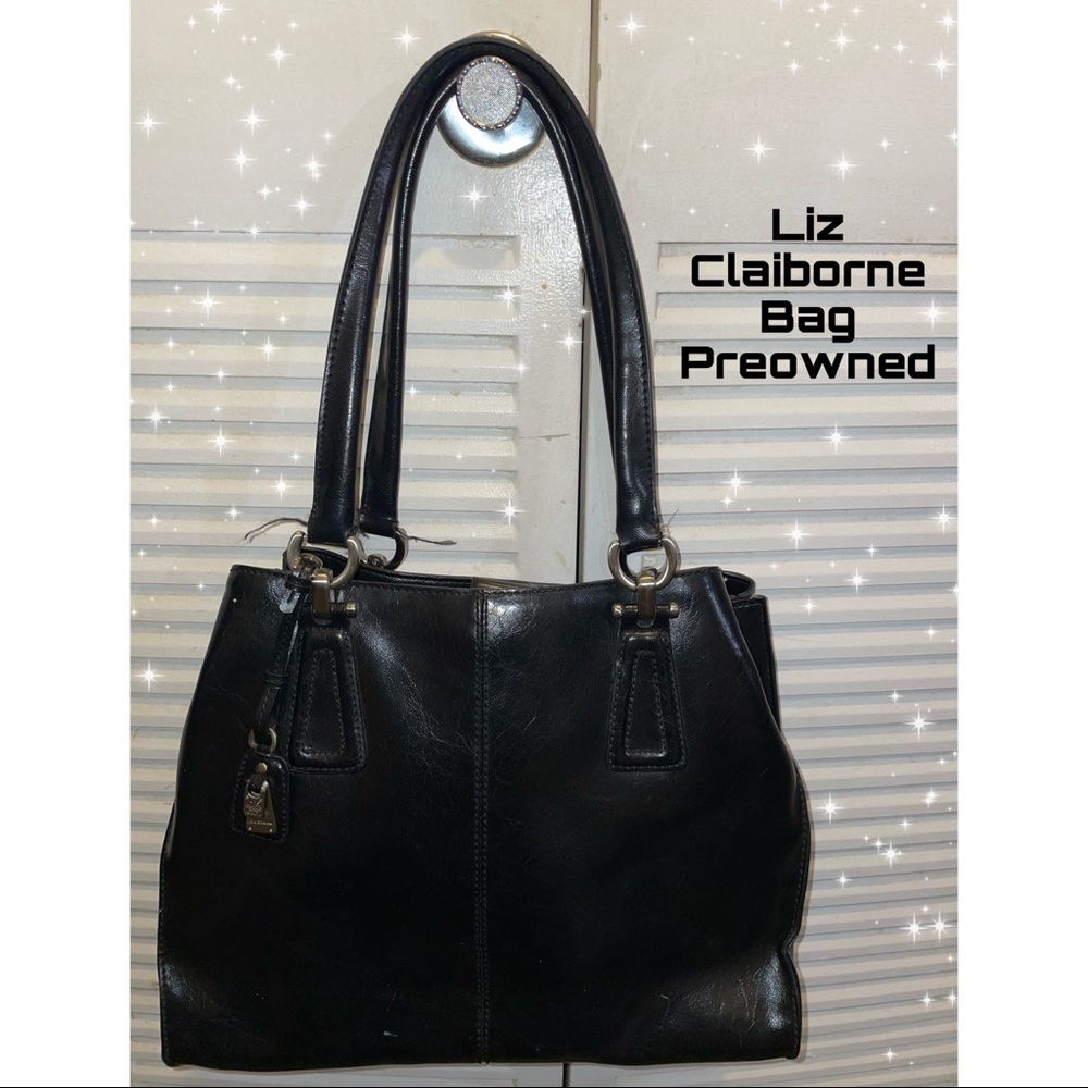 Liz Claiborne Black Leather Bag Women’s
